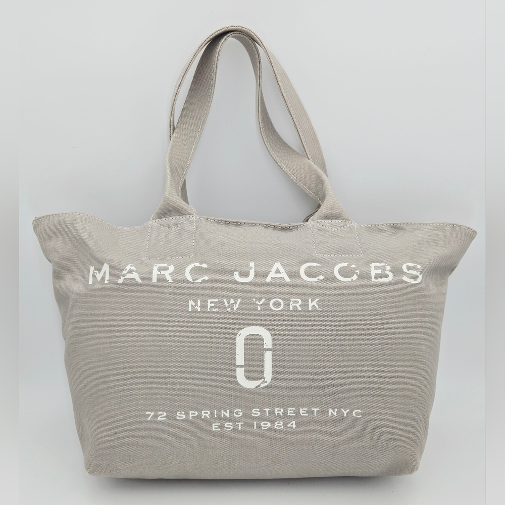 Marc Jacobs 72 Spring Street NYC Wolf Gray Canvas Tote - Picture 11 of 11